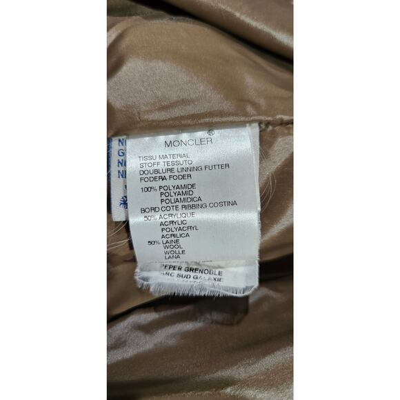 Moncler Down Hooded Jacket with Genuine Fur Olive Green - Picture 13 of 16